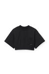 alexander wang 日式平纹针织塑形 t 恤 black