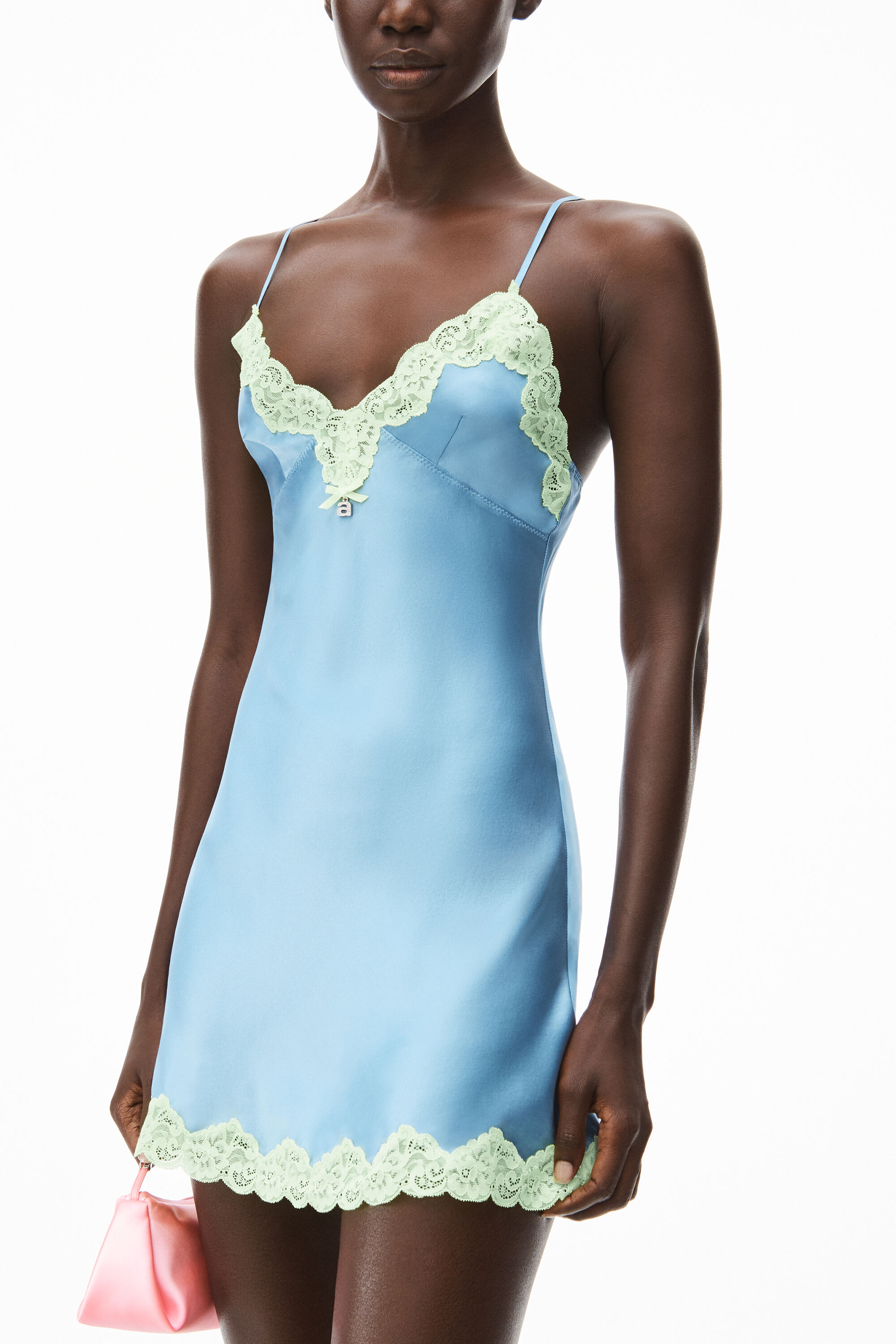 alexanderwang SLIP MINI DRESS IN SILK 