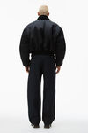 Alexander Wang black bomber jacket in sateen