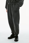 Alexander Wang faded black logo cotton terry sweatpants