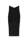 Alexander Wang black ruched maxi skirt