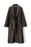 alexander wang bath robe in buttery leather black
