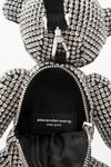 alexander wang beiress wristlet in crystal mesh white