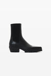 alexander wang terrain 裂纹漆皮机车靴 black