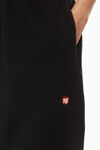 sweatpant in teddy fleece with red apple logo