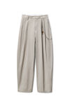 Graue Ballonhose aus Baumwollmischgewebe