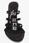 alexander wang nala 105 サテン ロゴサンダル black