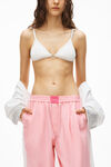 alexander wang boxer pant in compact cotton cherry blossom