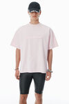 Alexander Wang light pink rosa oversize-t-shirt aus baumwollmischgewebe