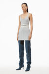 alexander wang 徽标弹力连衣裙 grey