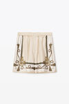 alexander wang baroque boxer shorts in silk twill ivory multi