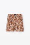 alexander wang coin boxer short in washed cupro copper