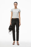 alexander wang 高捻针织紧身 t 恤 heather grey
