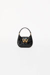 alexander wang w legacy micro hobo bag in croc leather black