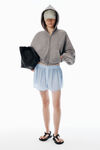 Alexander Wang oxford blue multi blue mid-rise boxer shorts