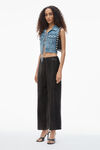 Alexander Wang washed charcoal crystal hotfix slim relaxed-fit pants
