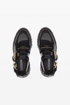 alexander wang carter 牛犊纹皮革踝部饰带靴 black
