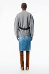 Alexander Wang heather grey grey wool-cotton draped back cardigan