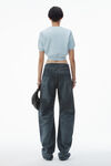 Alexander Wang ariel blue maglia a coste in ciniglia