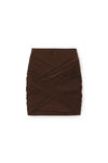 RUCHED MINI SKIRT IN HOSIERY JERSEY