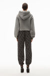 alexander wang デニム ロゴプリント ジョガーパンツ  grey aged/white