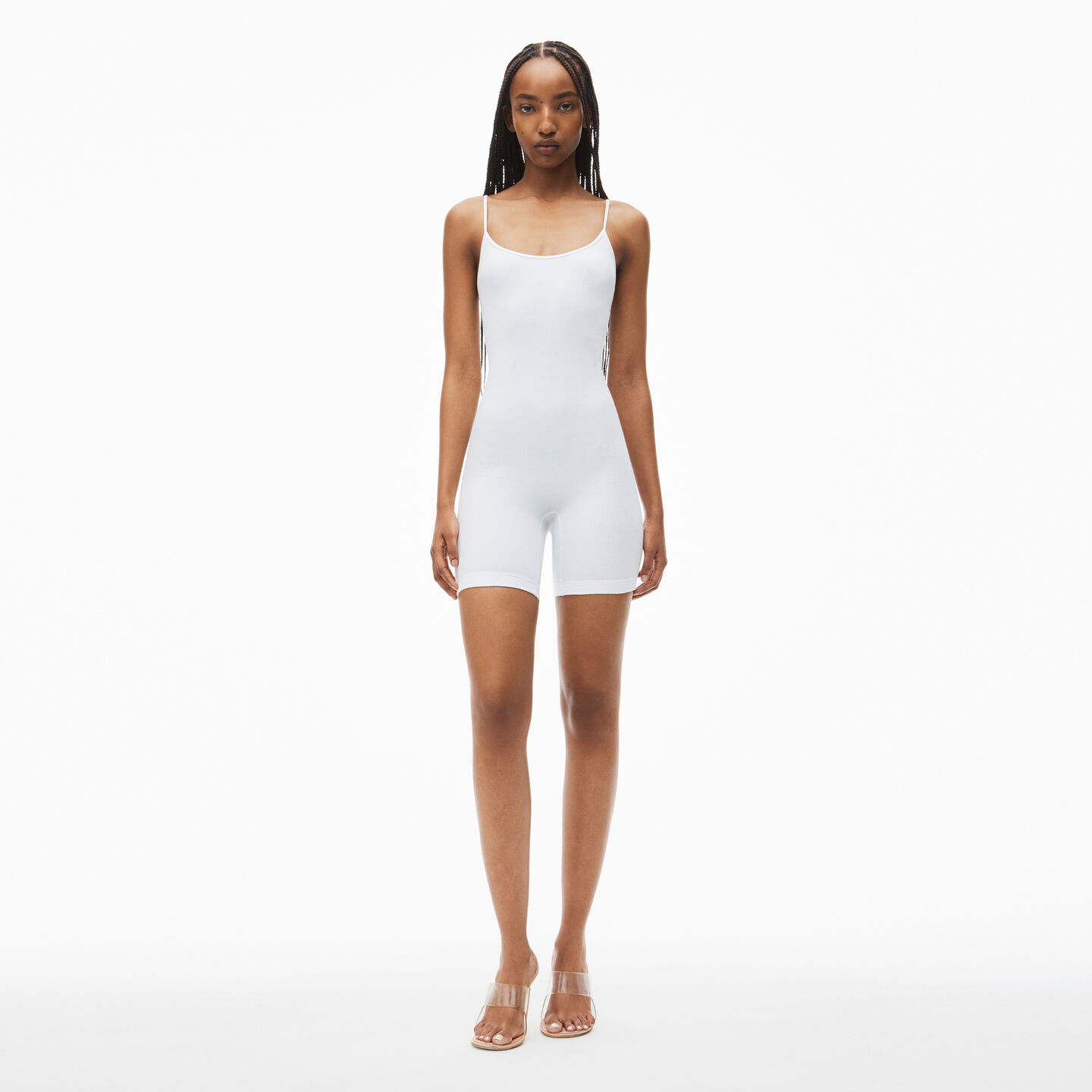 Shop Alexander Wang Cami Bodysuit In Ribbed Jersey In White