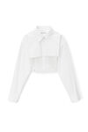 alexander wang 密织棉质叠搭缩褶吊带背心 white