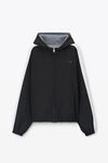 Alexander Wang black unisex reversible raglan hoodie