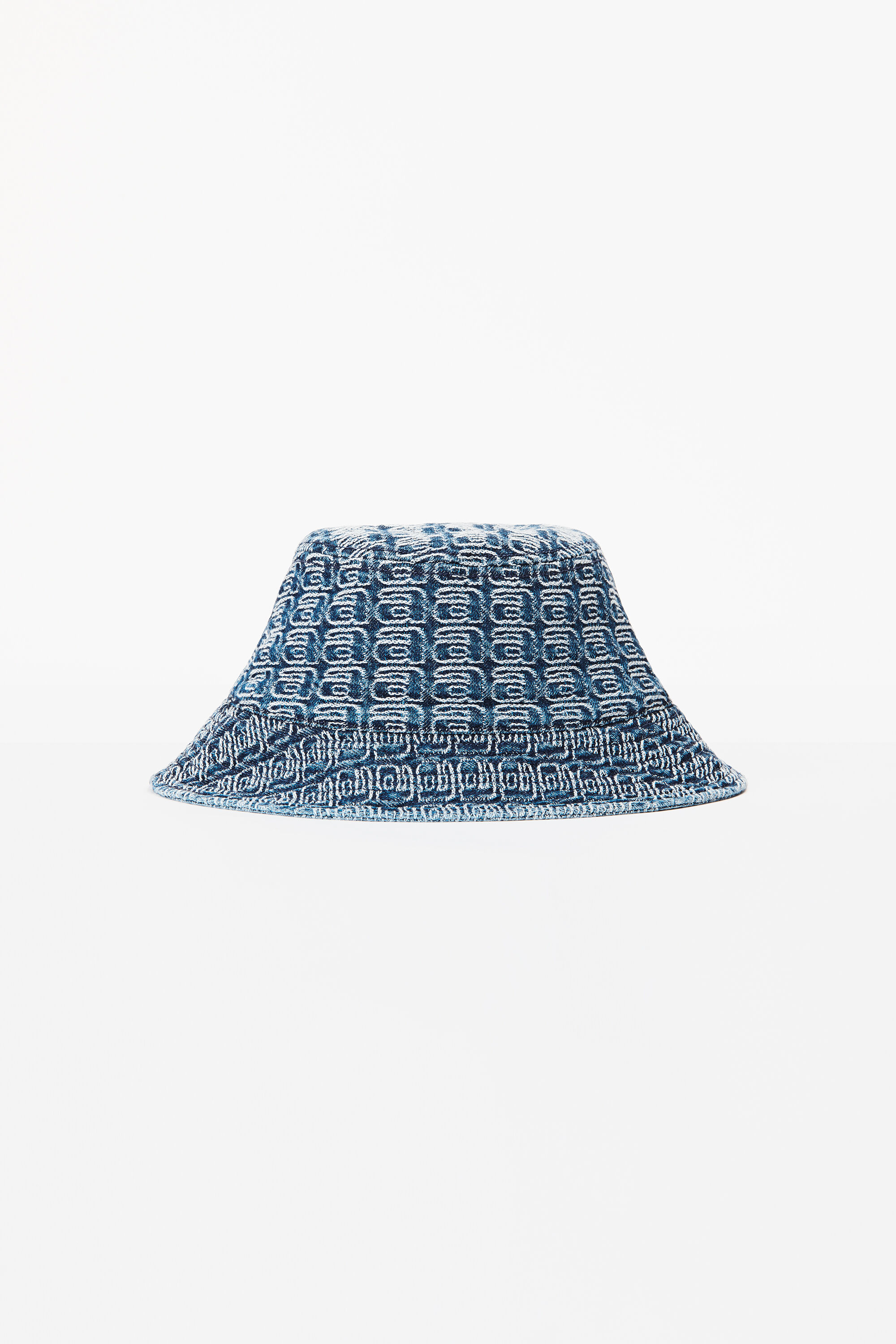 BUCKET HAT IN LOGO JACQUARD DENIM