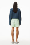 alexander wang classic boxer shorts in cotton oxford spring bud