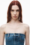 Alexander Wang deep blue tube dress in comfort stretch denim