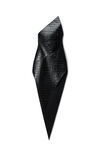 Alexander Wang black robe mi-longue en cuir croco gaufré à ourlet en pointe