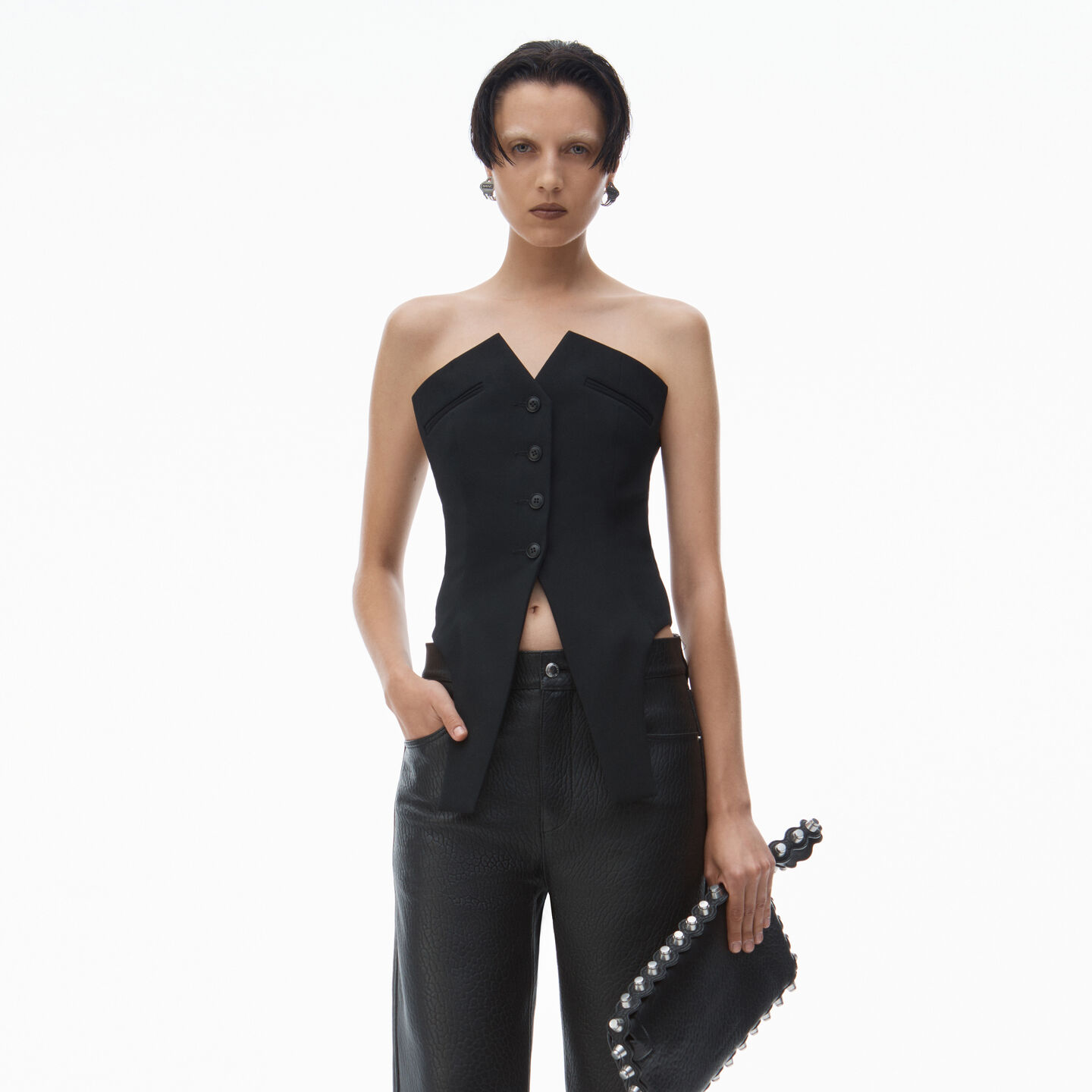 Alexander Wang Deconstructed Top In Black