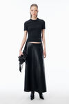 Alexander Wang charcoal t-shirt aus wolle mit kurzen ärmeln