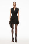 alexander wang robe blazer sans manches en laine black