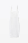 alexander wang 纹理提花平纹针织吊带连衣裙 white