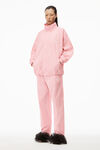 alexander wang 皱褶尼龙烫钻运动夹克 light pink