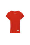 SHORT-SLEEVE TEE IN RIBBED COTTON
