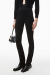 Alexander Wang black logo elastic waistband bootcut pant