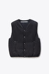 Alexander Wang black moto puffer vest