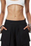 alexander wang logo waistband cargo  rave pant  black