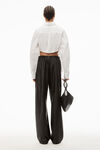 alexander wang 密织棉质短款系扣衬衫 white