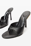 Alexander Wang black lucienne 105 毫米光滑皮革夹趾穆勒鞋