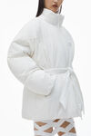 Alexander Wang white 圆顶徽标贴饰填充外套