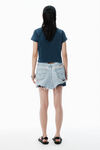 Alexander Wang washed navy navy cotton shrunken logo tee