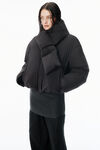 Alexander Wang black ブラック パファーコート 取外し可能なスカーフ付き