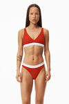 alexander wang 罗纹平纹布紧身胸衣 red