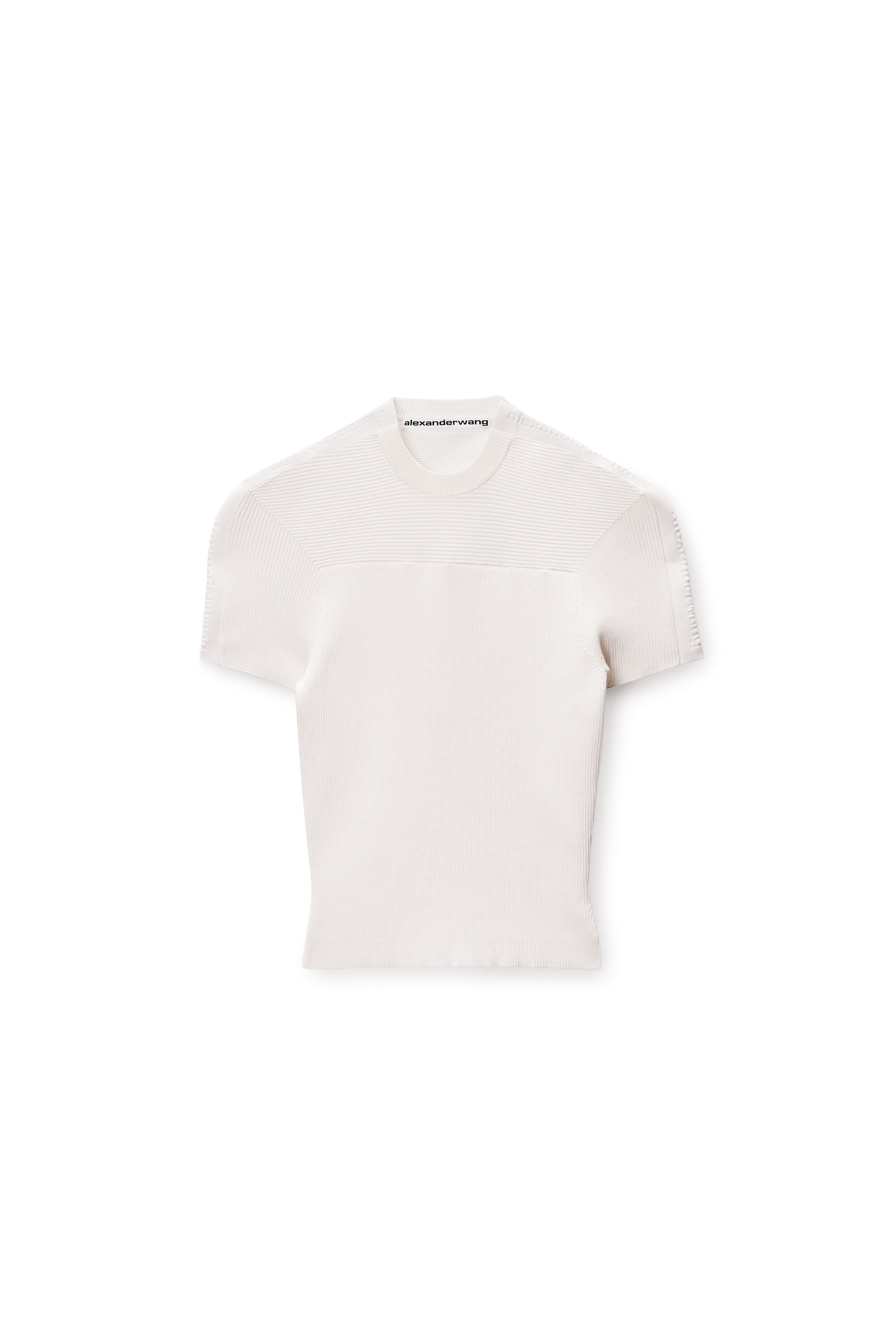Debossed Logo Fitted Tee in OPTIC WHITE | alexanderwang®