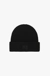 alexander wang logo beanie in compact deboss black