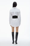 Alexander Wang white deconstructed mini shirtdress